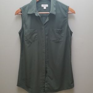 Merona sleeves tunic button up. Size S